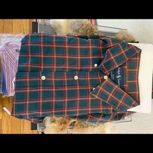 Ralph Lauren green plaid button up size L